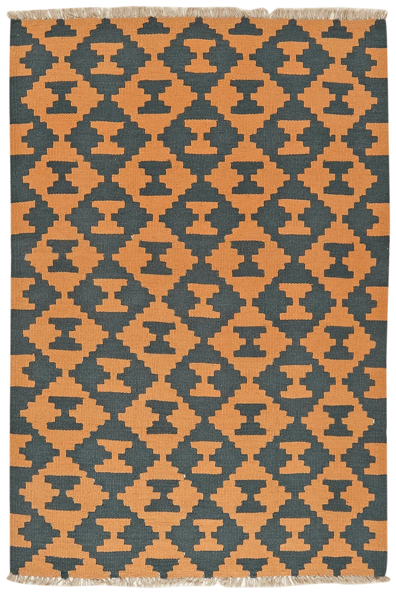 Kelim Gashgai · Handgewebt – Gelb, 184x127 cm