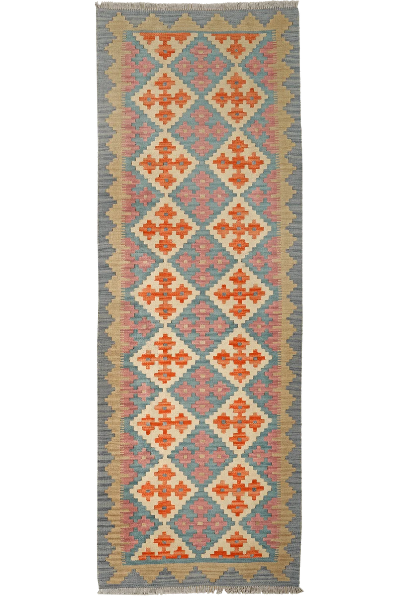 Kelim Gashgai · Handgewebt – Beige, 239x85 cm