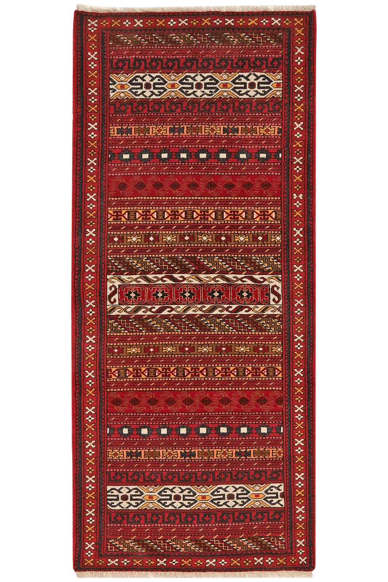 Turkman · Handgeknüpft – Rot, 190x82 cm