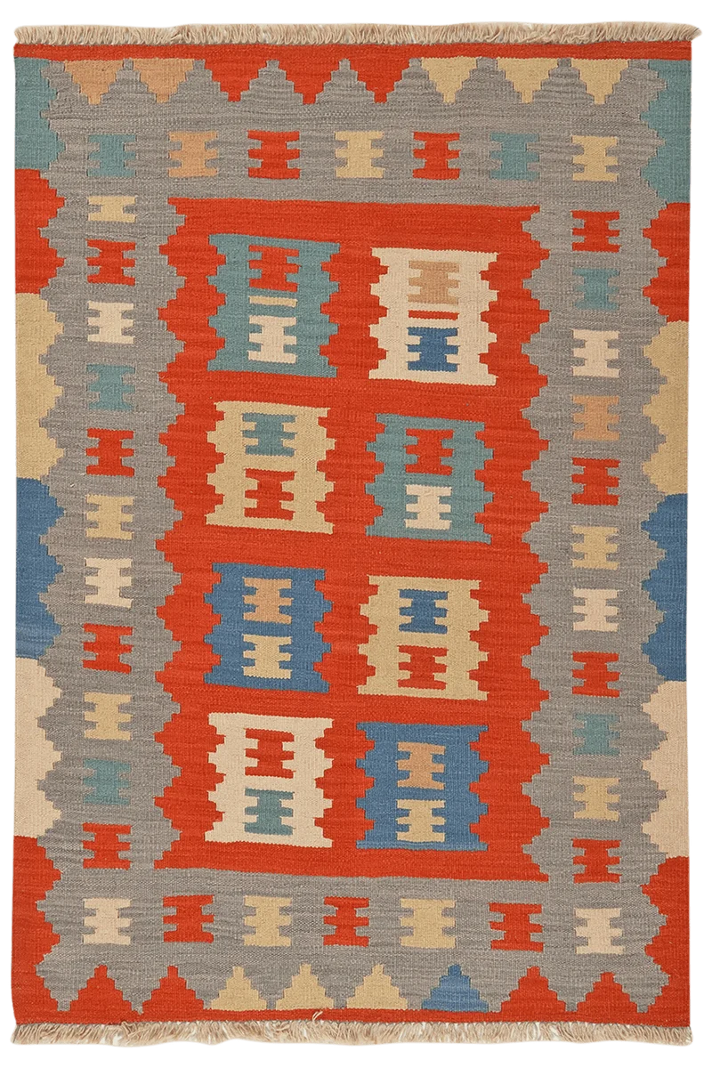 Kelim Gashgai · Handgewebt – Rot, 150x105 cm