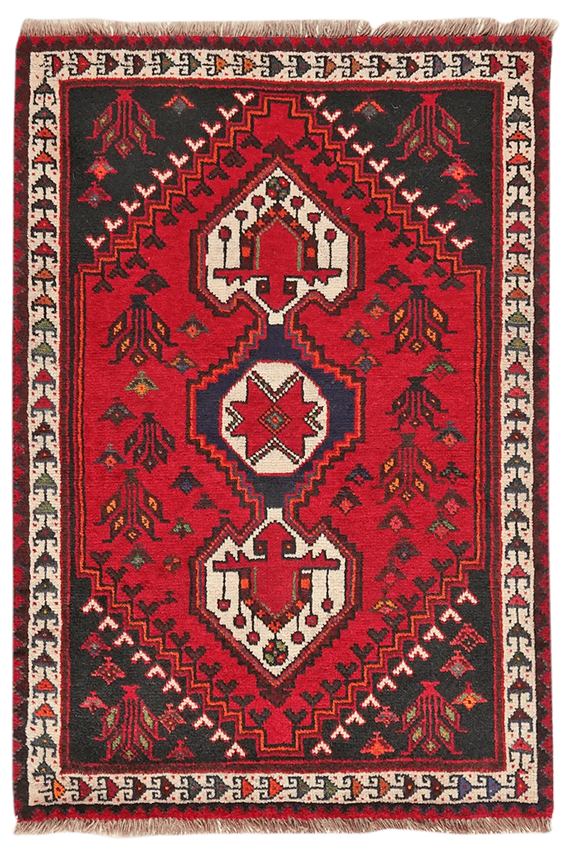 Gashgai · Handgeknüpft – Rot, 127x88 cm