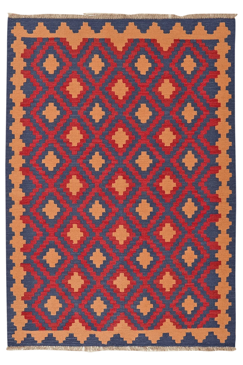 Kelim Gashgai · Handgewebt – Rot, 182x129 cm