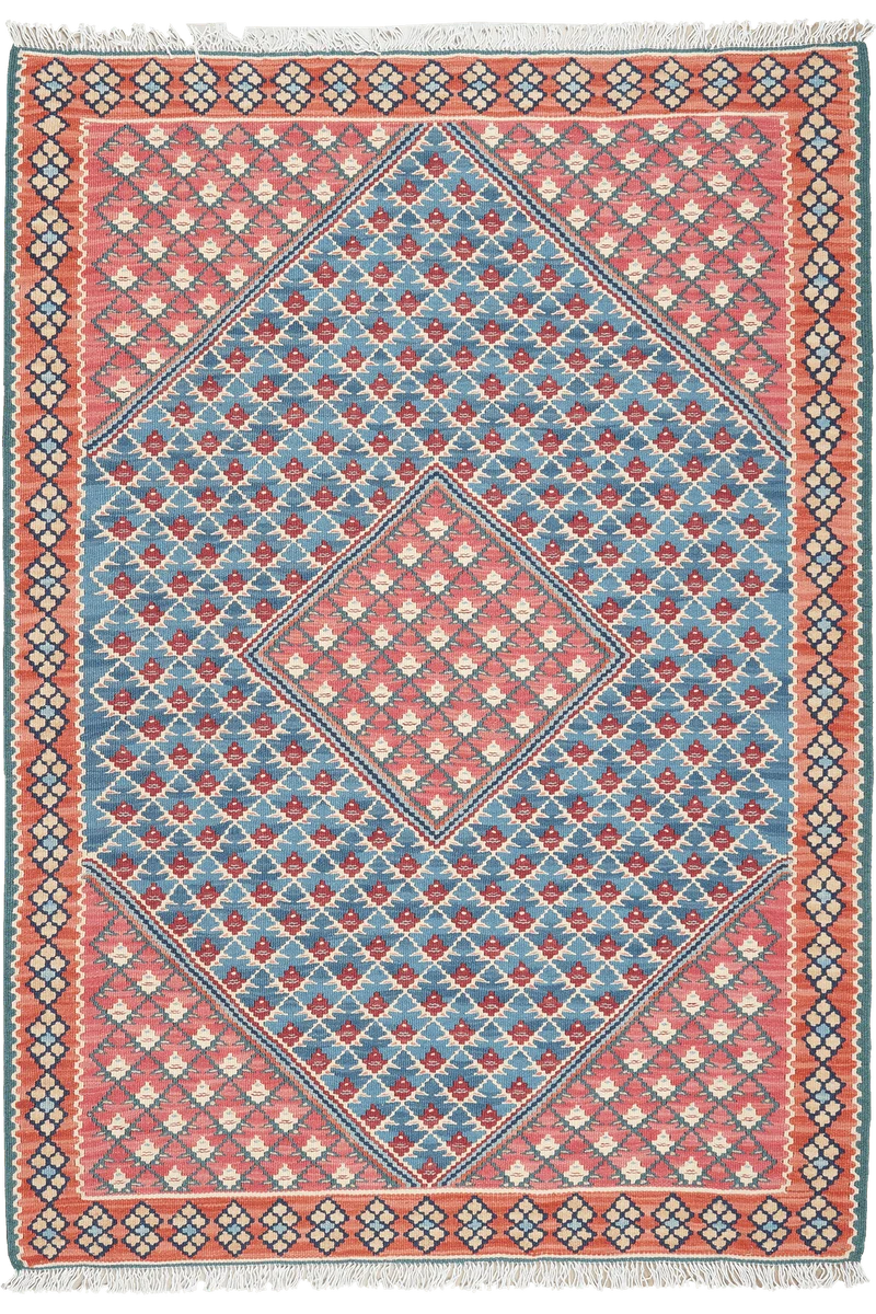 Kelim Senneh · Handgewebt – Blau, 150x107 cm