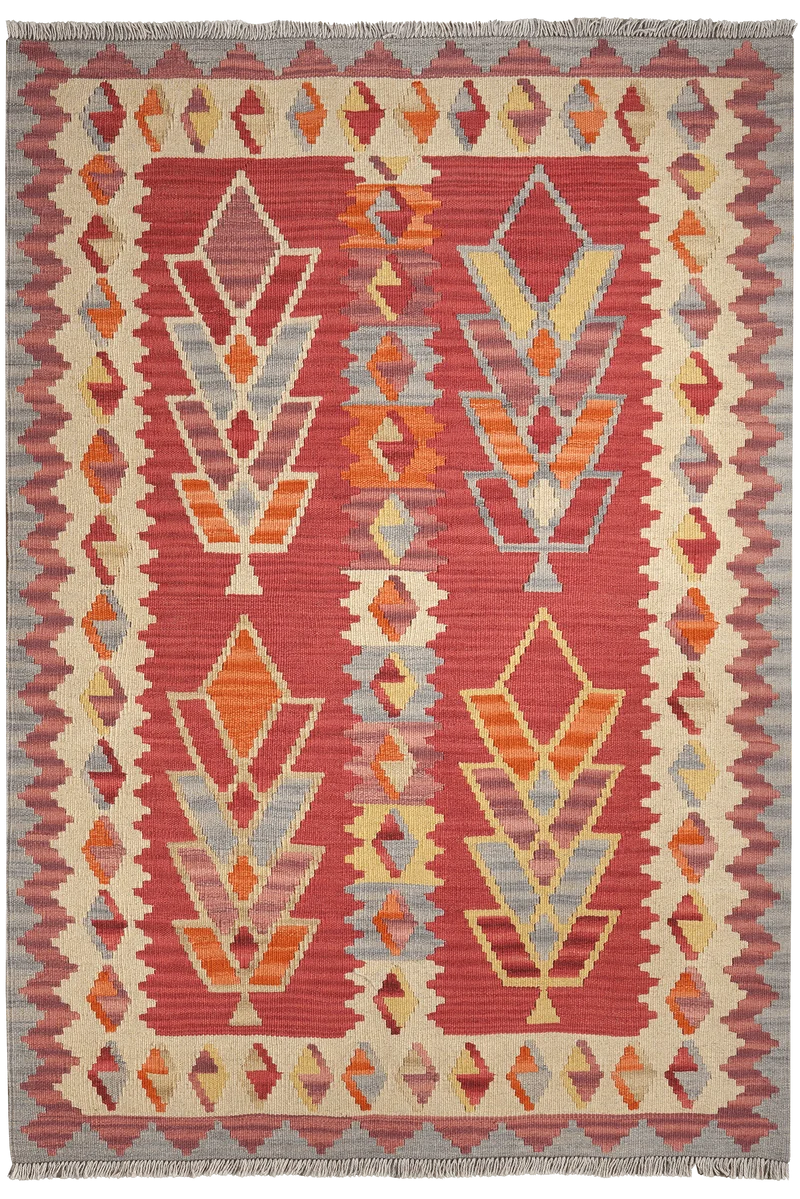 Kelim Gashgai · Handgewebt – Rot, 176x123 cm