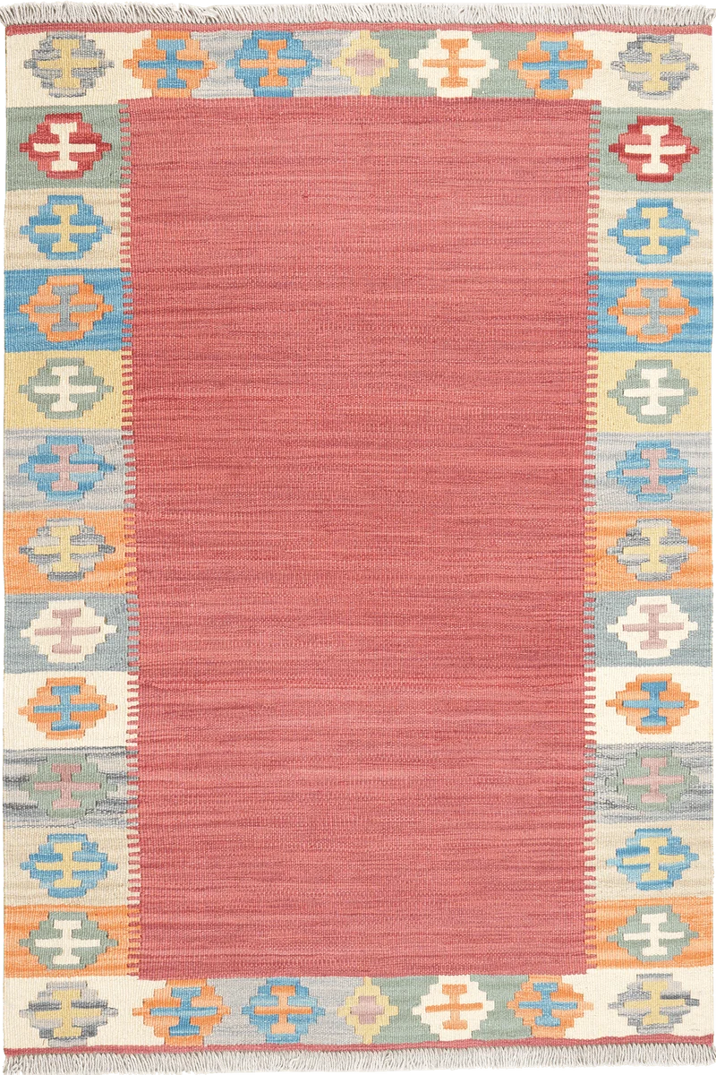 Kelim Gashgai · Handgewebt – Rot, 150x102 cm