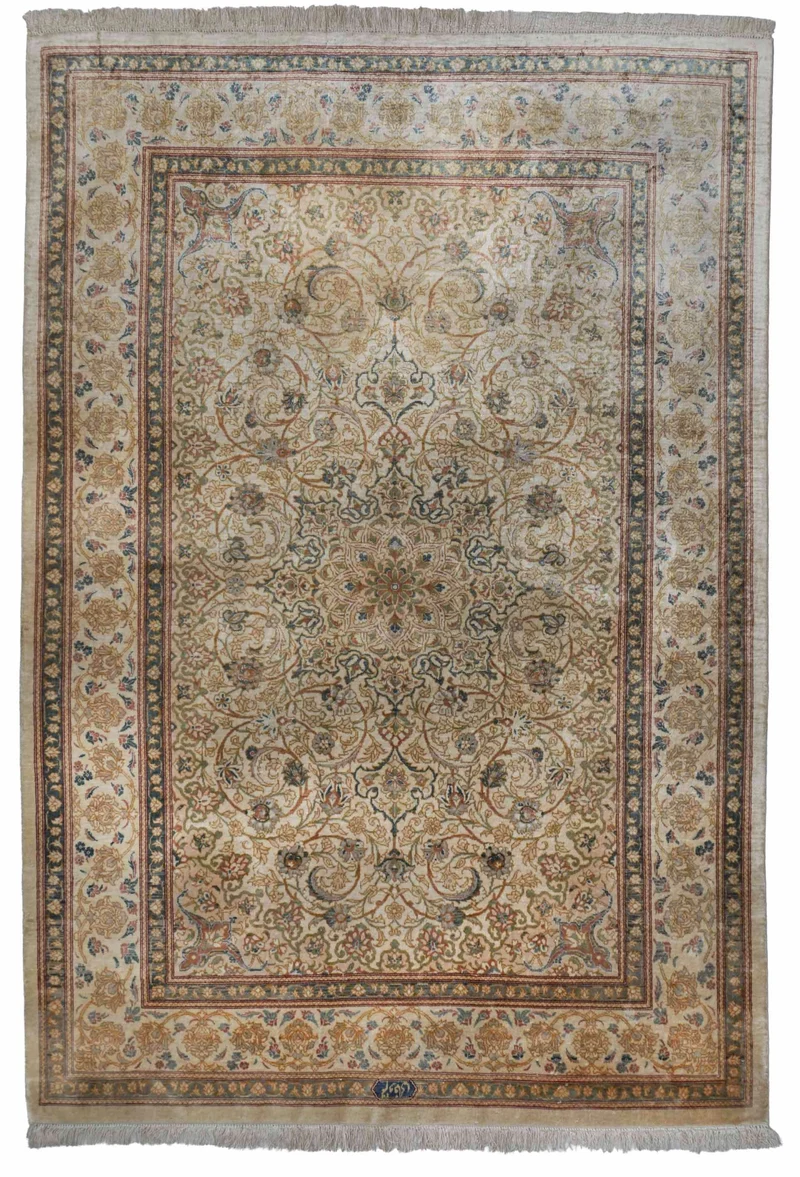 Ghom aus reiner Seide | 147 cm x 100 cm | Nr. Z-3566