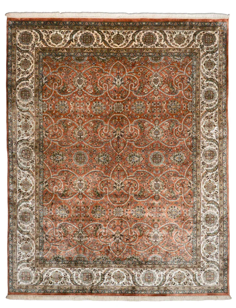 Kaschmir Teppich aus reiner Seide | 248 cm x 196 cm | Nr. Z-3822
