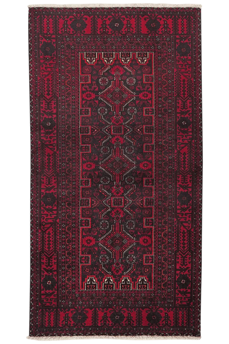 Belutch · Handgeknüpft – Schwarz, 205x106 cm