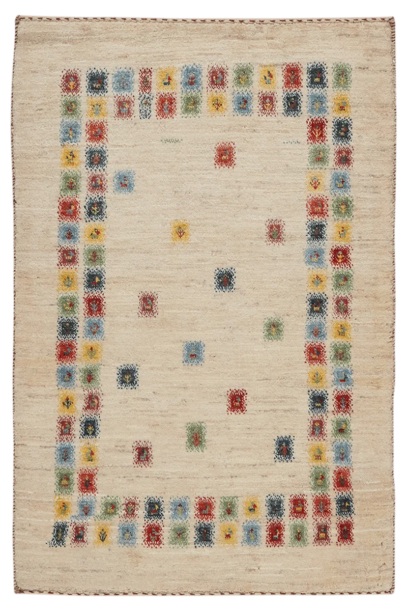 Rizbaf · Handgeknüpft – Beige, 122x81 cm