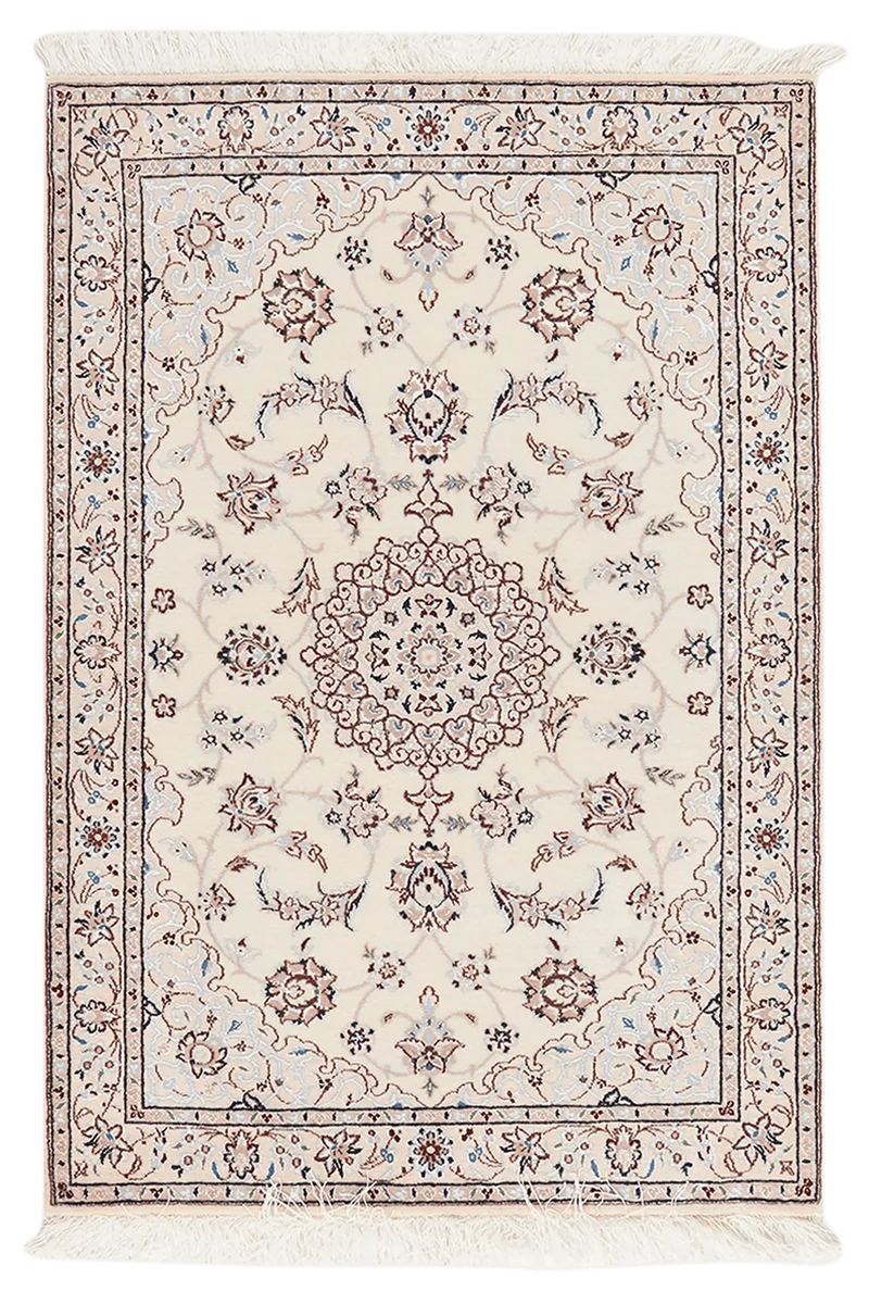 Nain 6La · Handgeknüpft – Beige, 113x77 cm