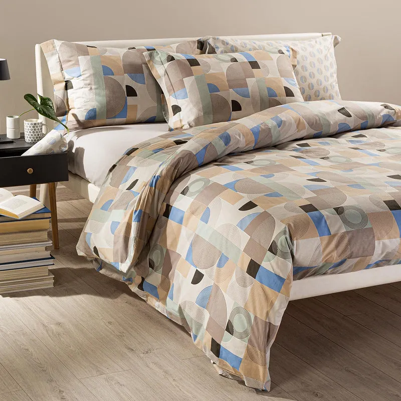 Completo Copripiumino tech Geo Design in Cotone