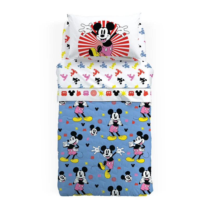 Copriletto Primaverile mickey fantasy in Cotone 90 gr/mq