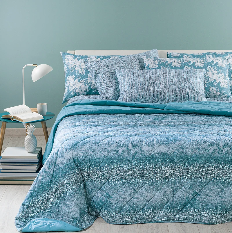 Copriletto Primaverile cariblu in Cotone 80 gr/mq