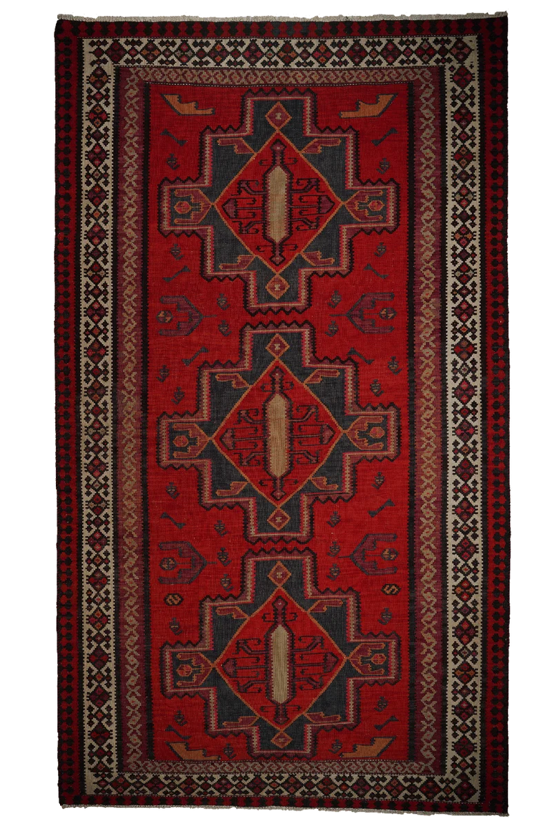 Kelim Ardebil · Handgewebt – Rot, 309x177 cm