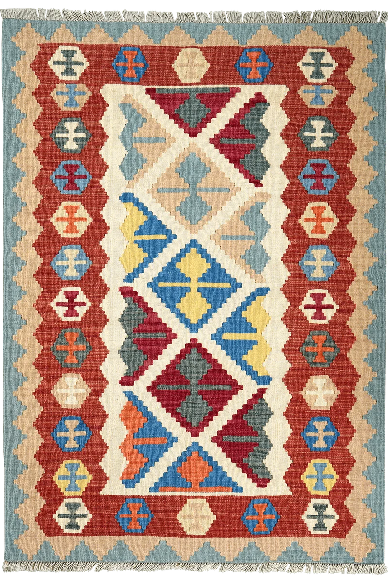 Kelim Gashgai · Handgewebt – Beige, 152x105 cm