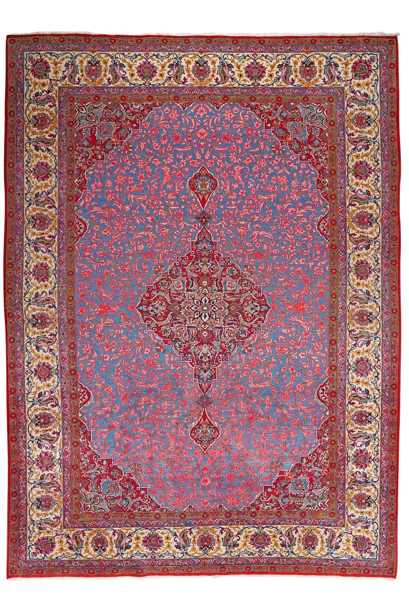 Kashan · Handgeknüpft – Blau, 326x237 cm