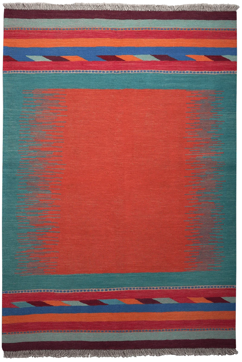 Kelim Gashgai · Handgewebt – Rot, 186x127 cm