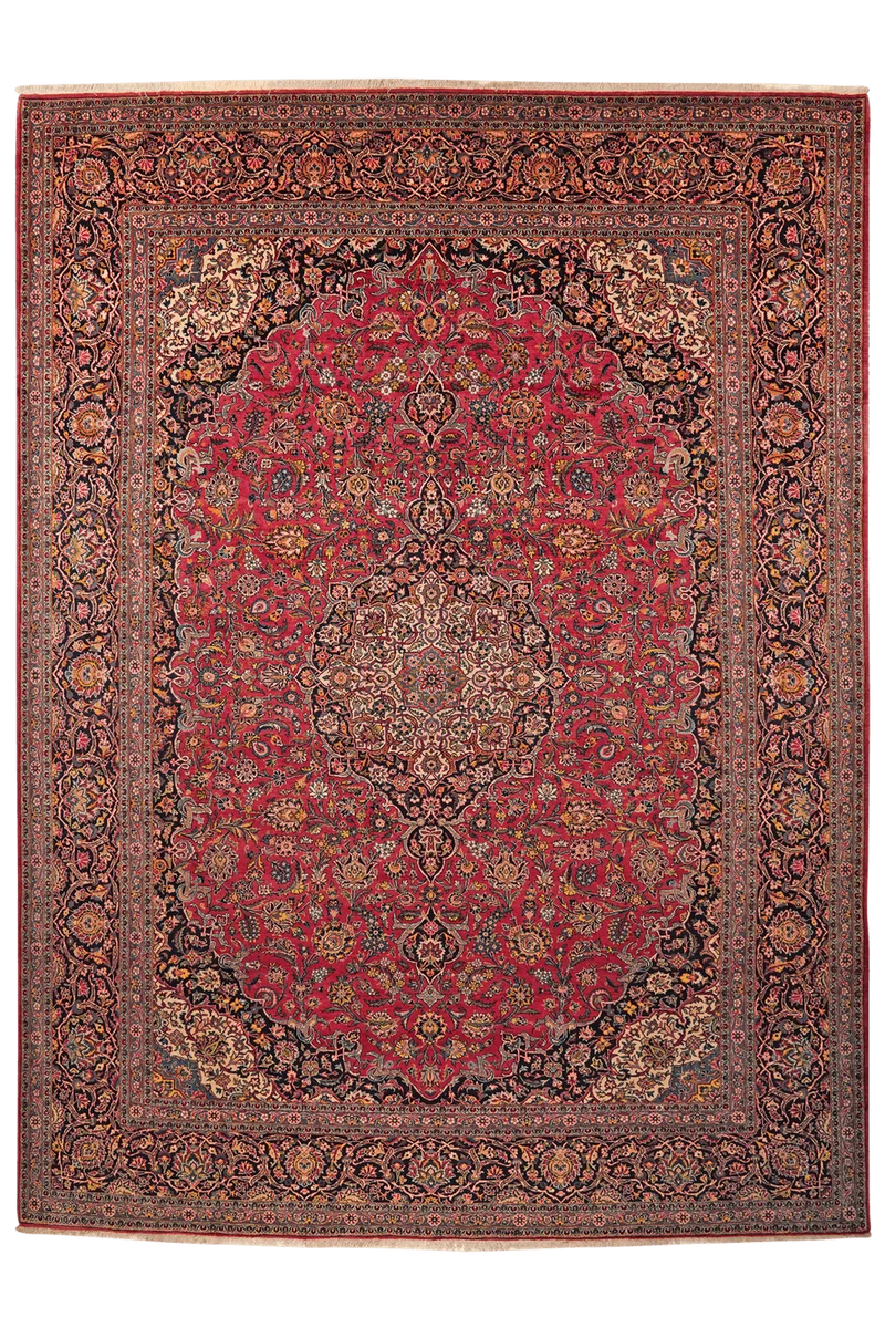 Kashan · Handgeknüpft – Rot, 382x281 cm