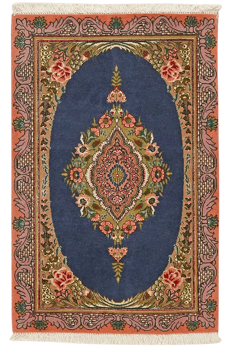Tabriz 50 Raj · Handgeknüpft – Blau, 92x59 cm