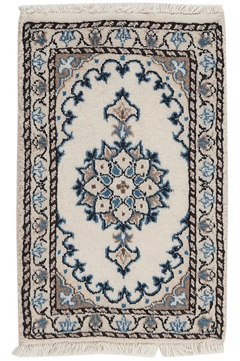 Nain 12La · Handgeknüpft – Beige, 64x41 cm