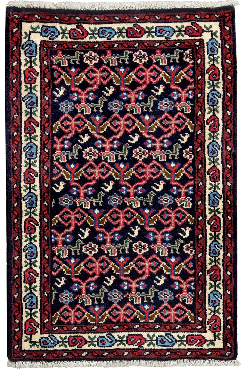 Hamadan · Handgeknüpft – Blau, 96x63 cm