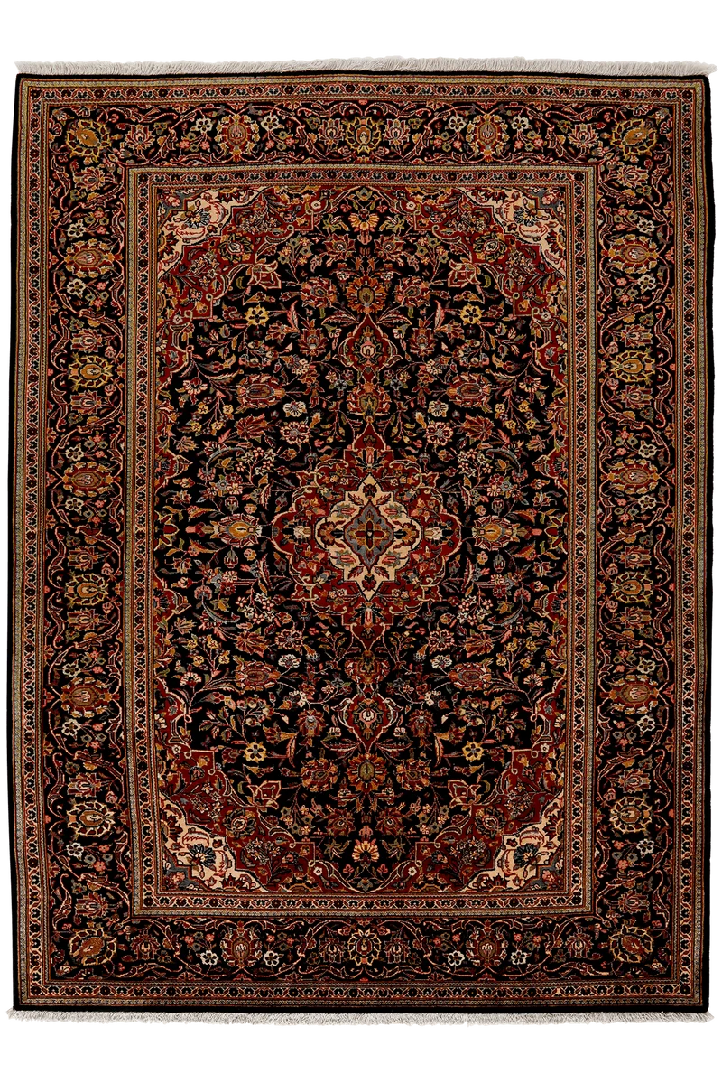 Kashan · Handgeknüpft – Blau, 195x145 cm