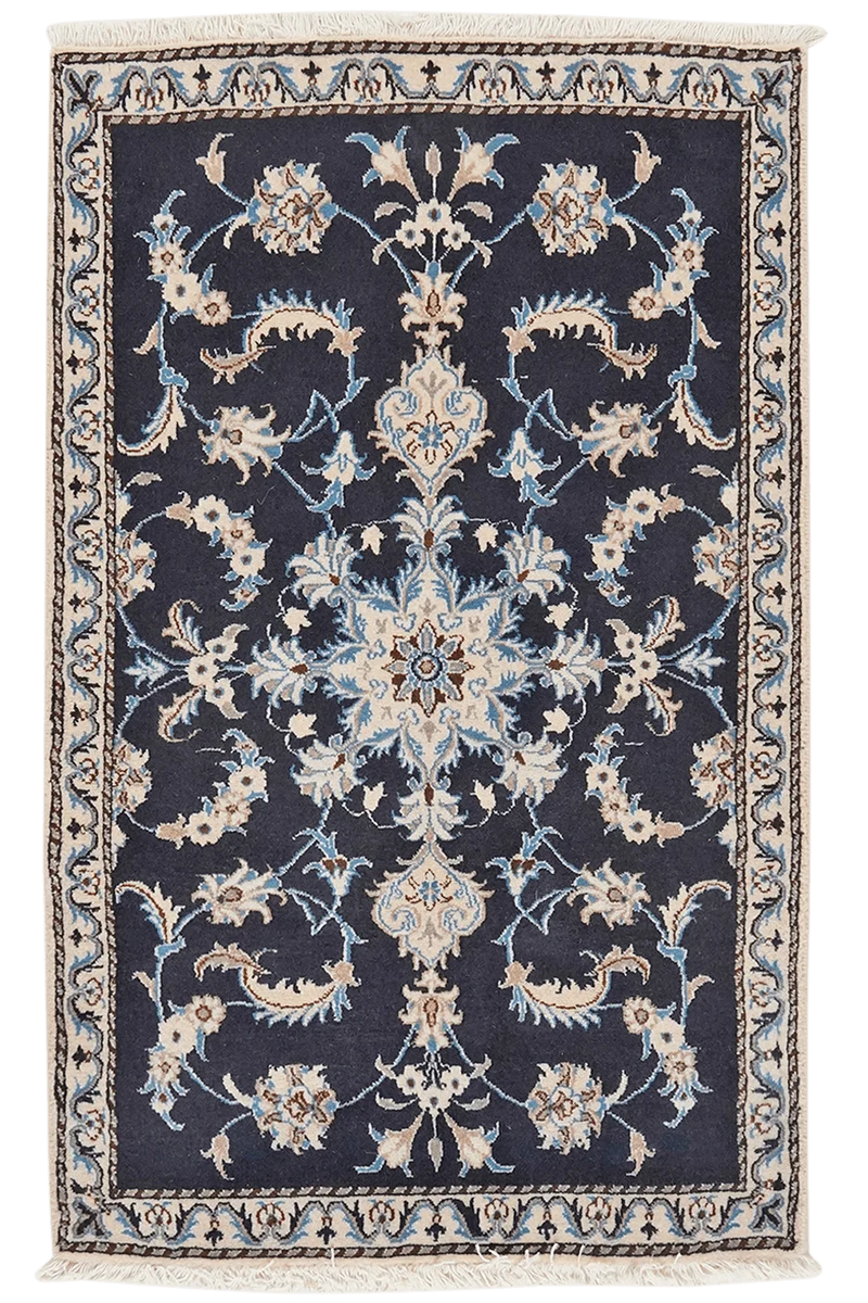 Nain 12La · Handgeknüpft – Blau, 137x86 cm