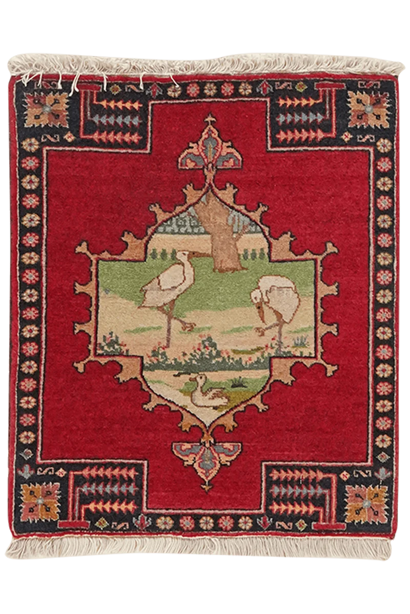 Kashan · Handgeknüpft – Rot, 57x48 cm