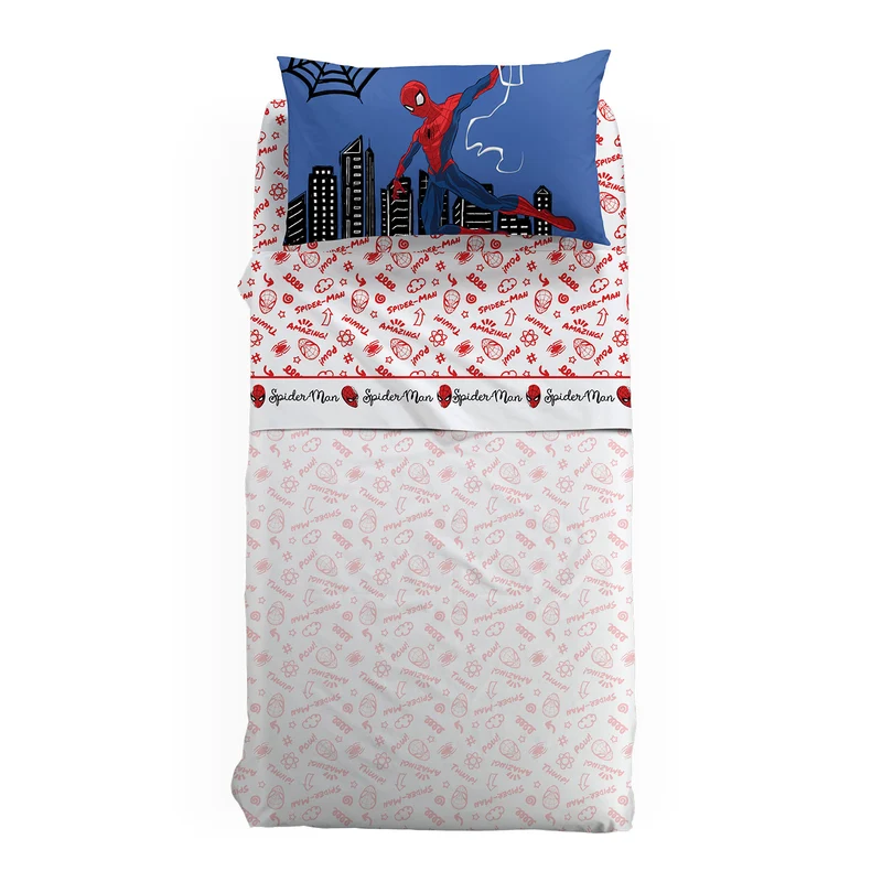 Completo Lenzuola spiderman amazing in Cotone