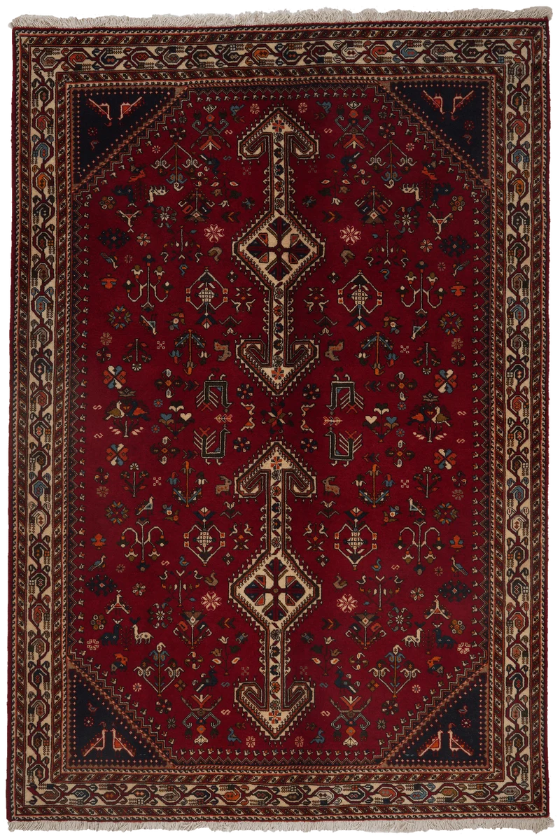 Nasrabad · Handgeknüpft – Rot, 201x136 cm