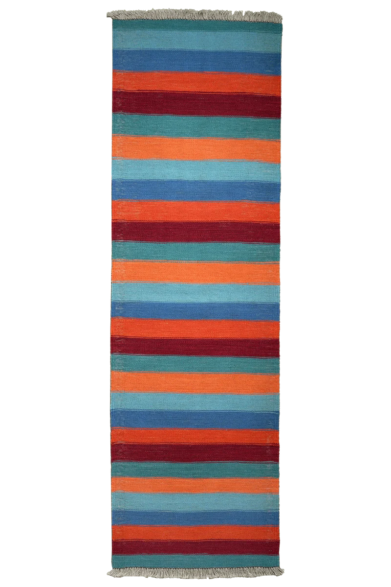 Kelim Gashgai · Handgewebt – Bunt, 198x61 cm
