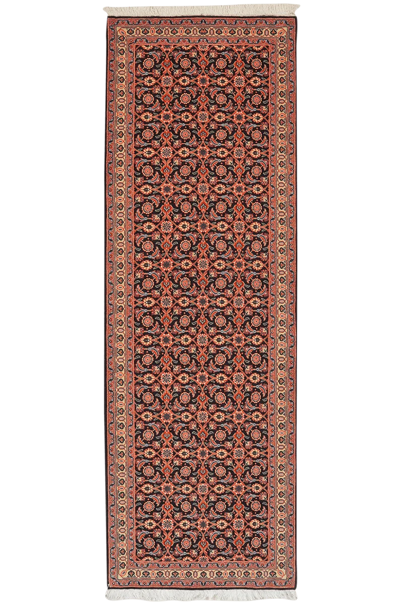 Tabriz 50 Raj · Handgeknüpft – Blau, 197x65 cm