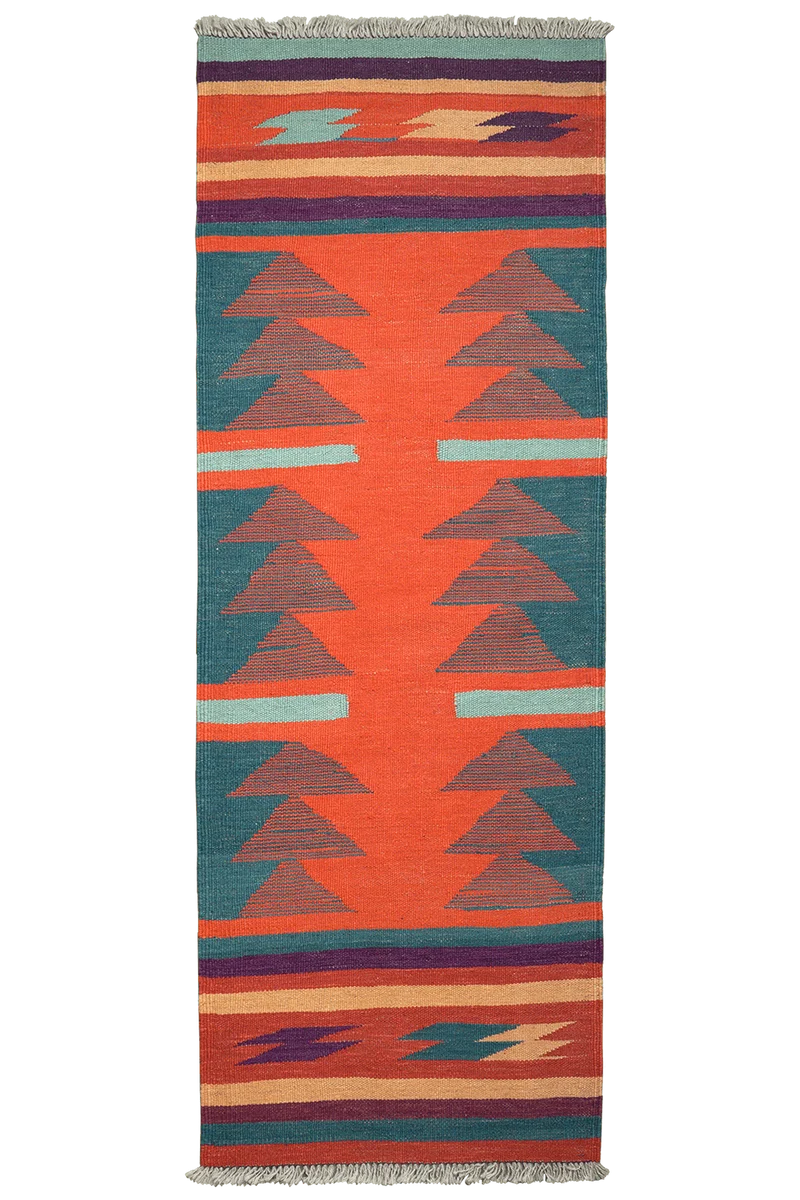 Kelim Gashgai · Handgewebt – Bunt, 191x67 cm