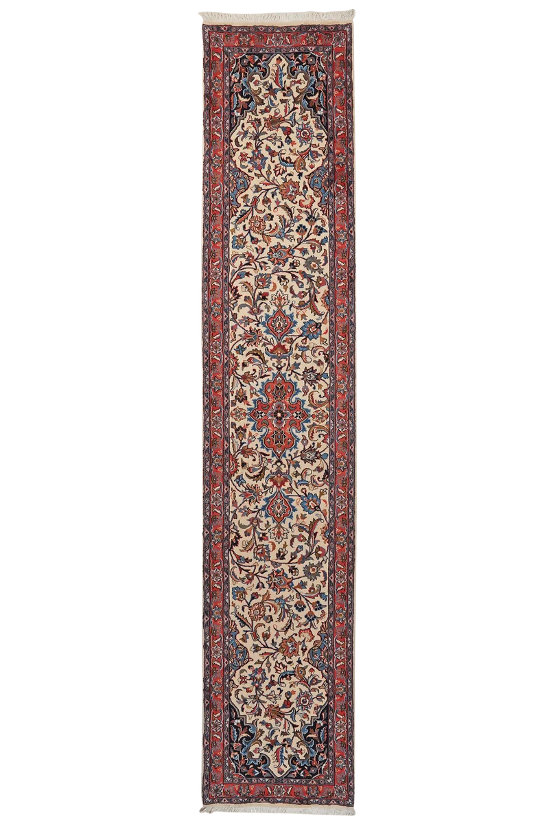 Sarough · Handgeknüpft – Beige, 390x77 cm