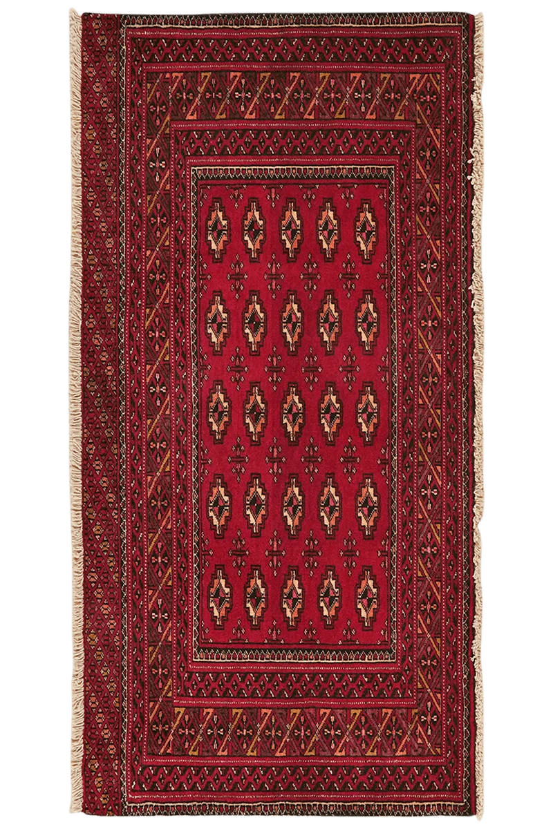 Belutch · Handgeknüpft – Rot, 64x130 cm