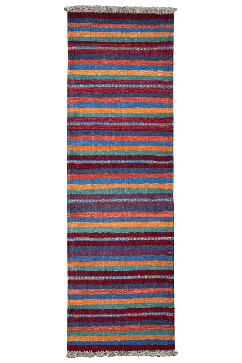Kelim Gashgai · Handgewebt – Bunt, 194x61 cm