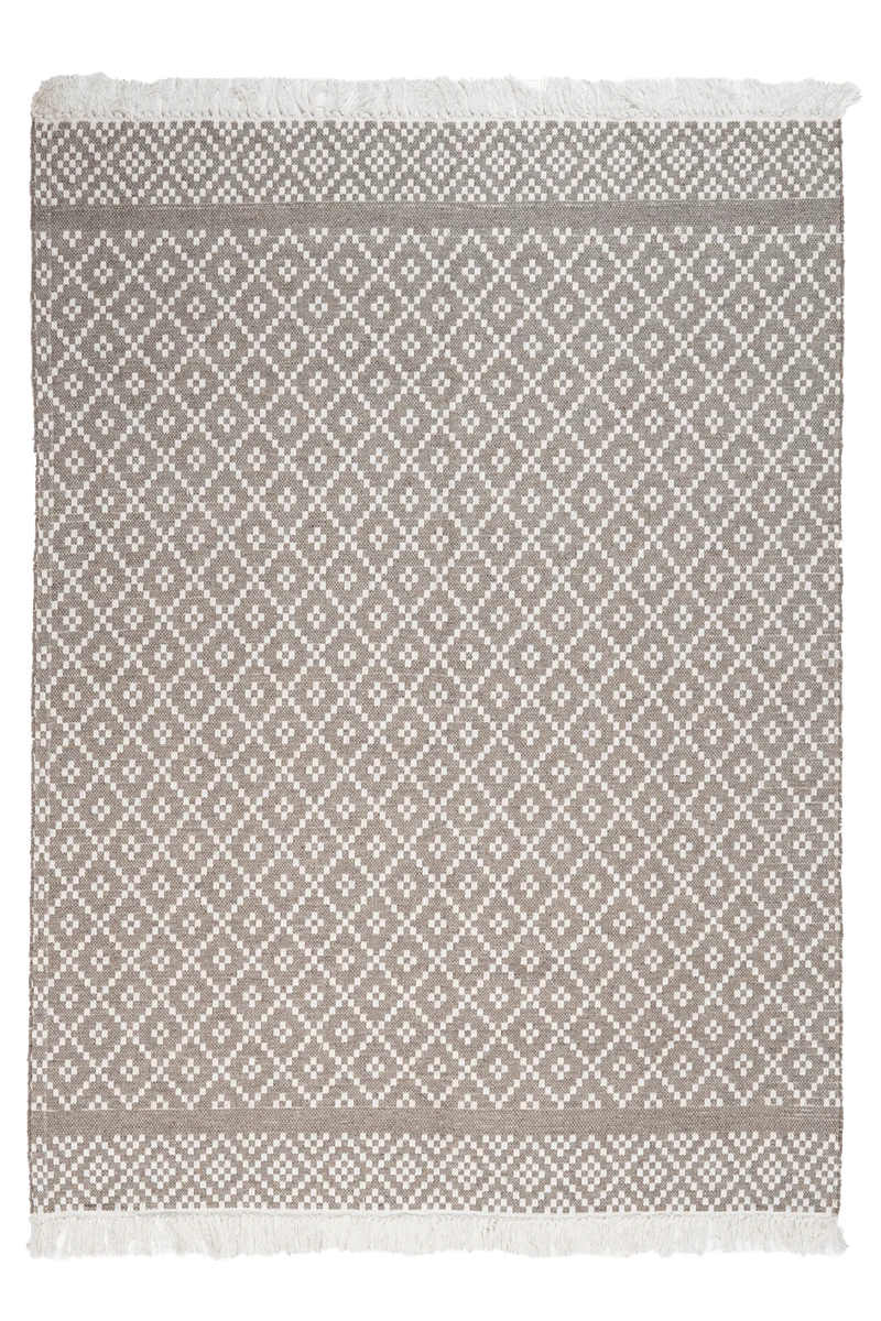 Dhurrie · Handgewebt – Grau, 160x230 cm