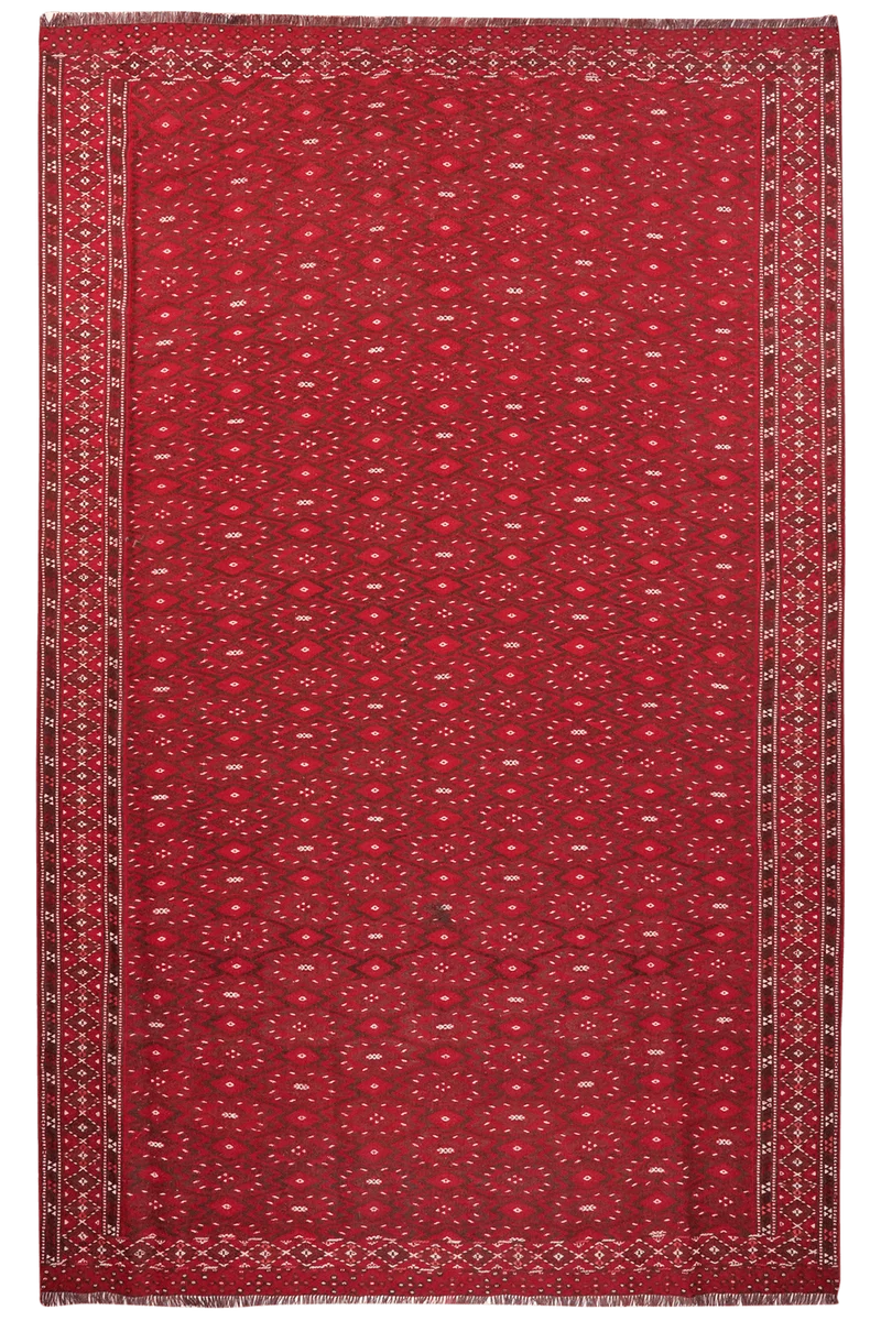Kelim Turkman · Handgewebt – Rot, 355x225 cm
