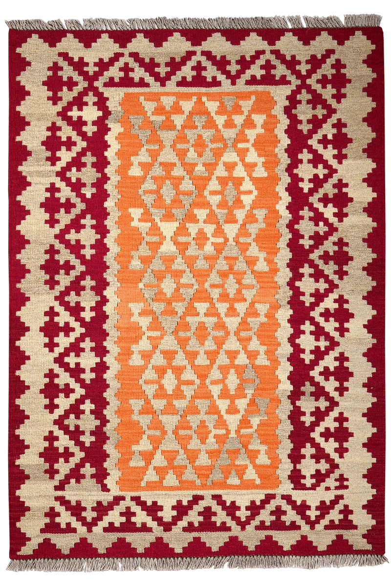 Kelim Gashgai · Handgewebt – Gelb, 148x105 cm