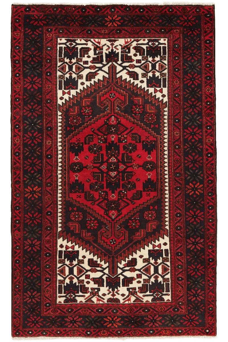 Khamseh · Handgeknüpft – Blau, 218x127 cm