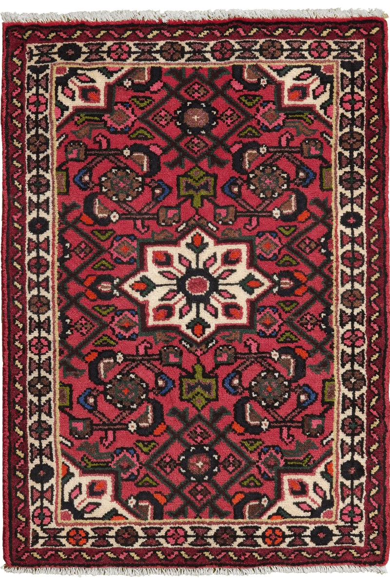 Hosseinabad · Handgeknüpft – Rot, 94x64 cm