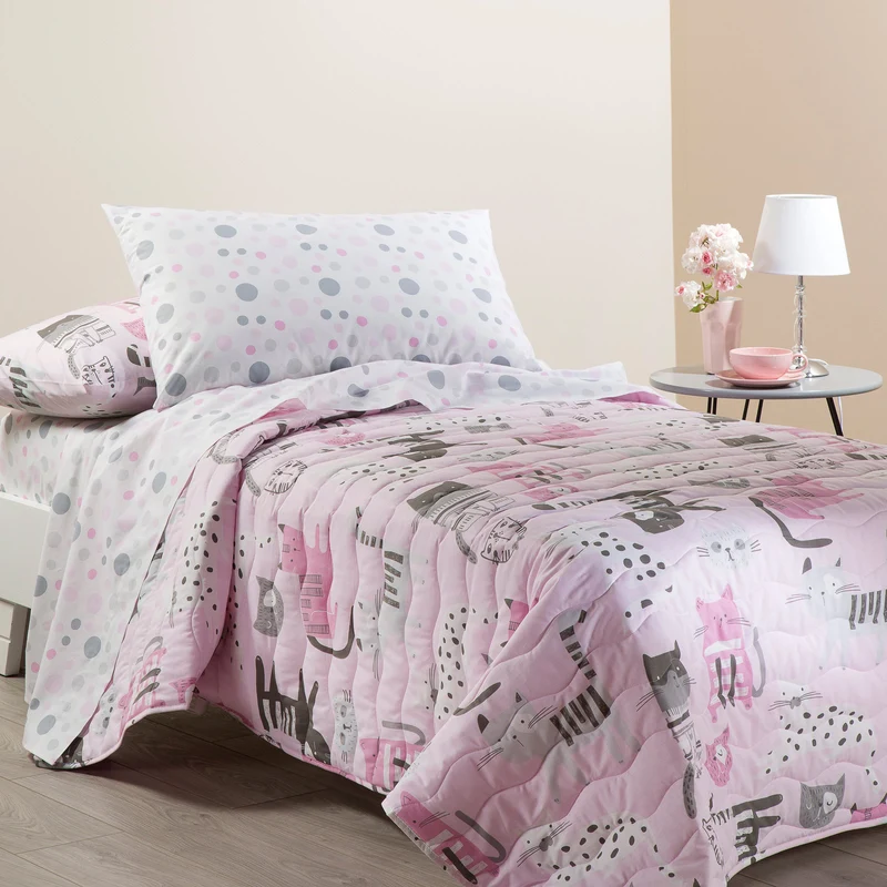 Copriletto Trapuntato in Cotone Katy Caleffi Kids Ragazza