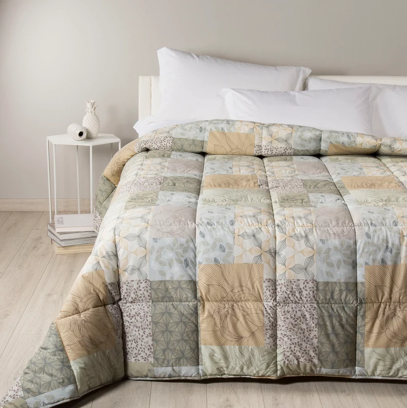 Trapunta green village Floreale in Cotone 300 gr/mq