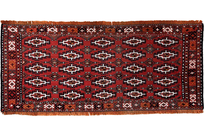 Kelim Turkman · Handgewebt – Rot, 51x119 cm