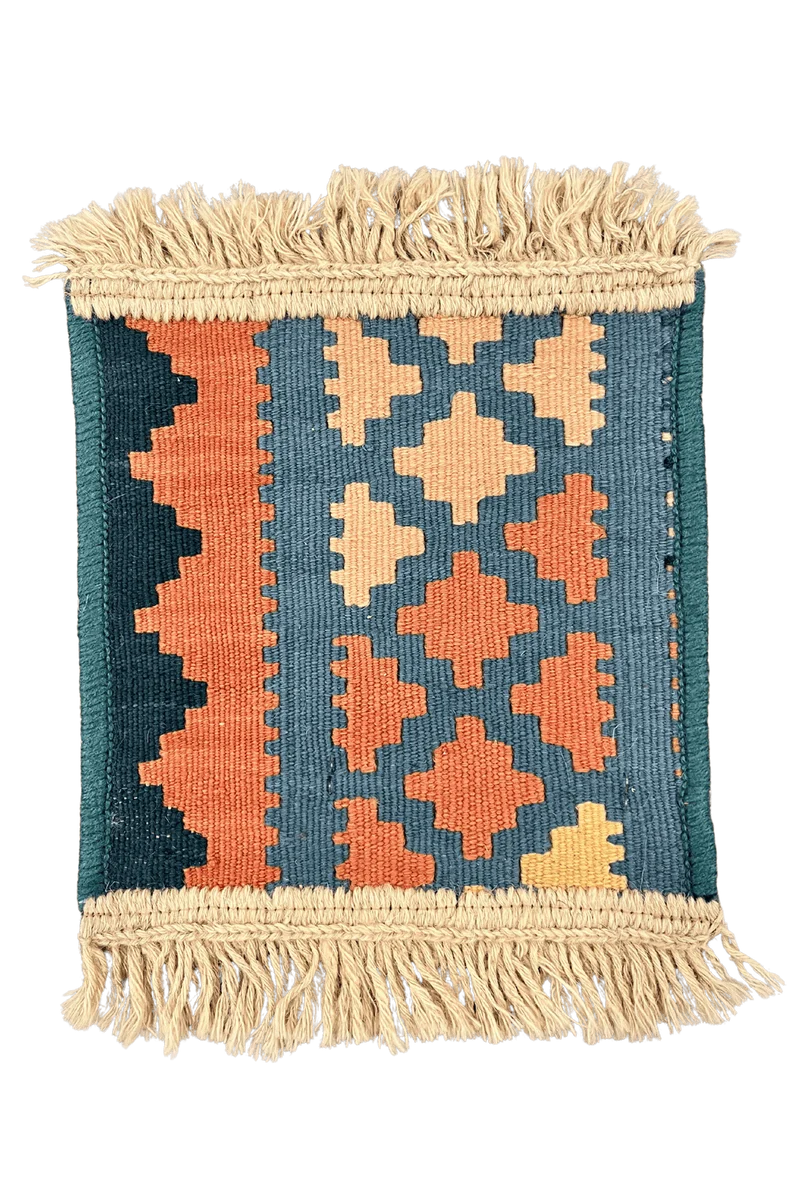 Kelim Gashgai · Handgewebt – Bunt, 20x20 cm