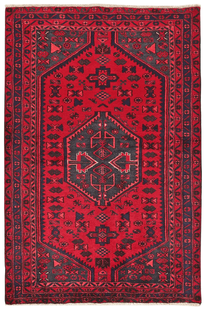 Khamseh · Handgeknüpft – Rot, 202x136 cm
