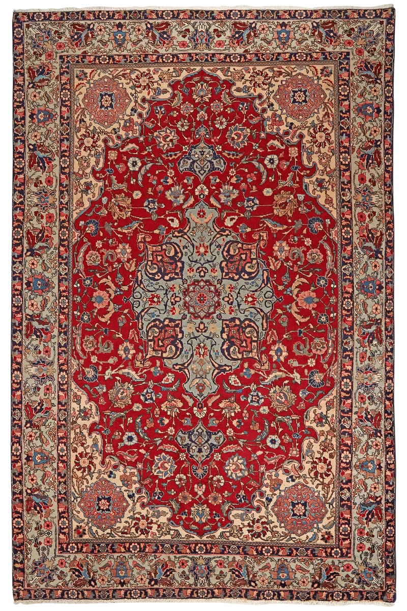 Tabriz Old · Handgeknüpft – Rot, 293x191 cm