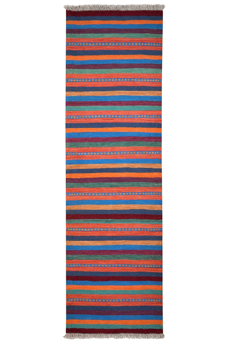 Kelim Gashgai · Handgewebt – Bunt, 194x57 cm