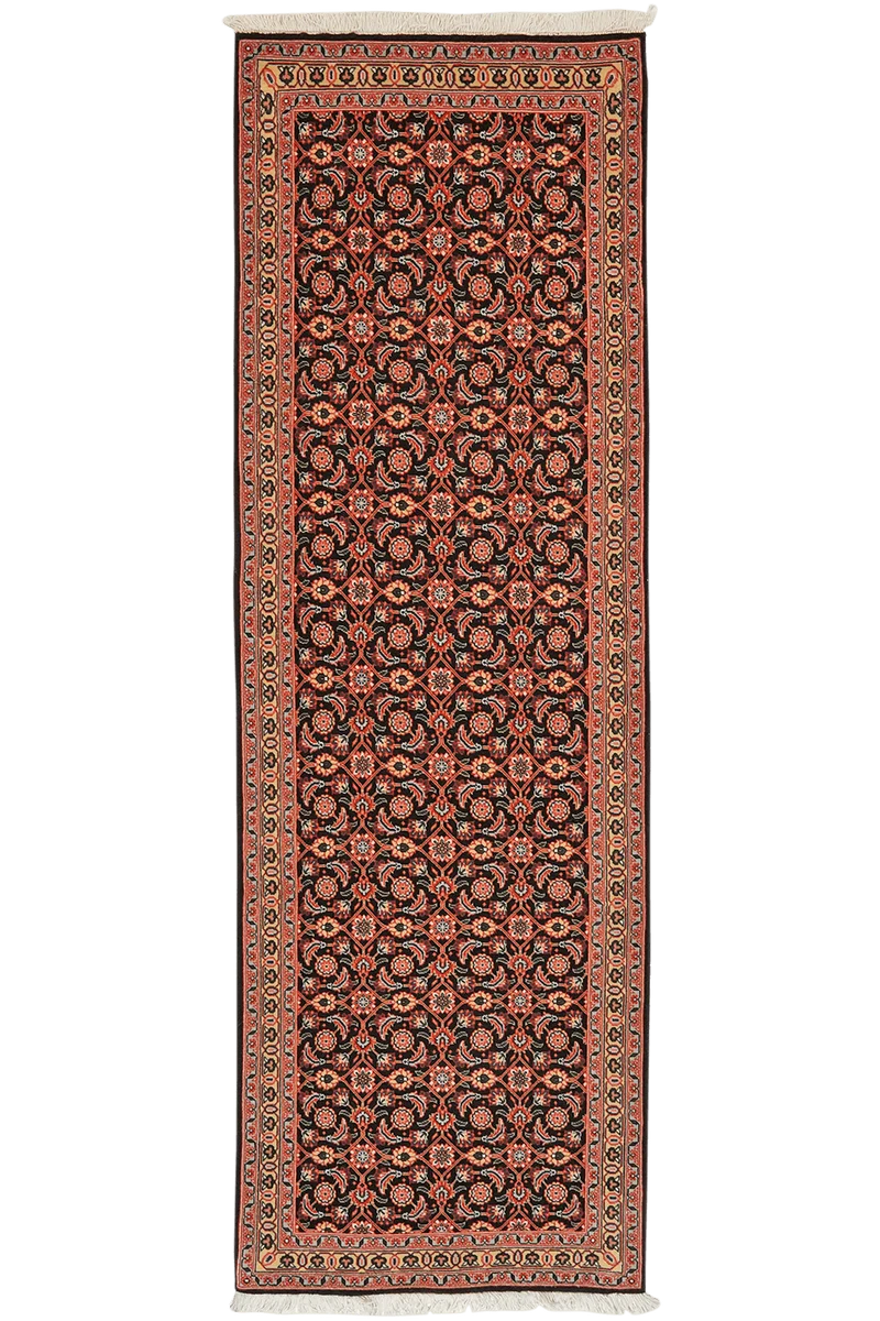 Tabriz 50 Raj · Handgeknüpft – Schwarz, 200x66 cm