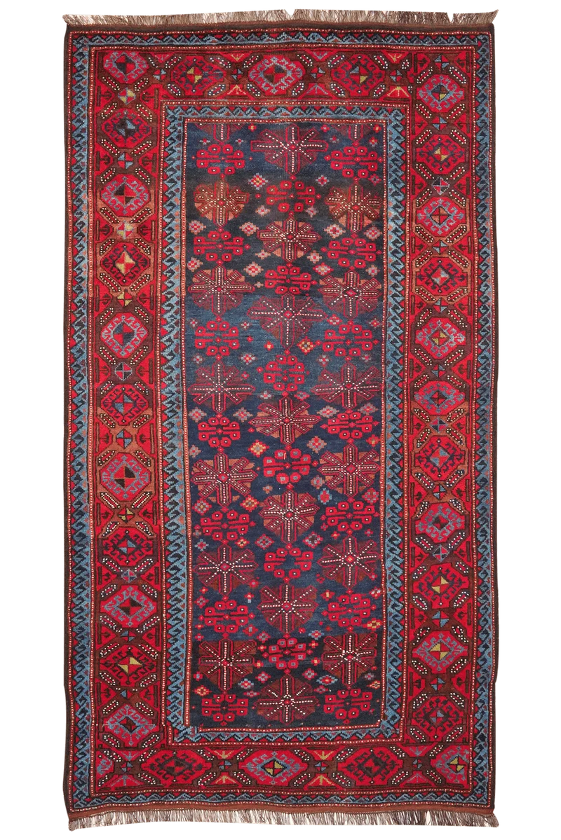 Kordibaf · Handgeknüpft – Blau, 246x135 cm